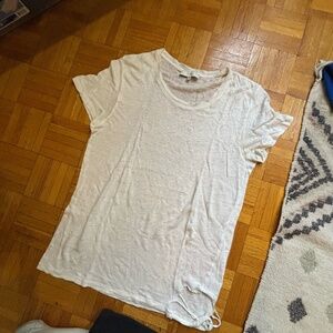 IRO t-shirt - purposely distressed white